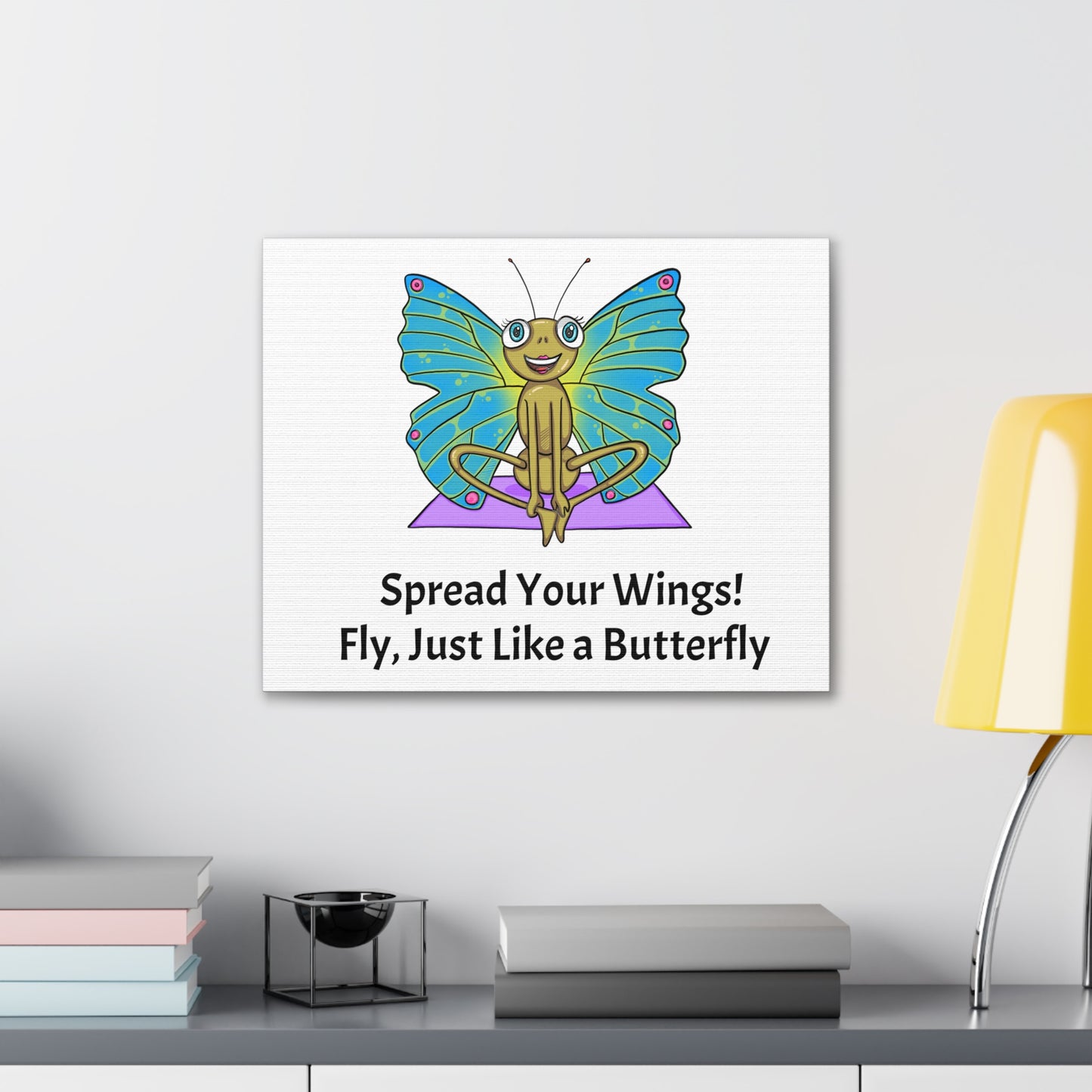 Butterfly Yoga-Canvas Gallery Wraps- Girls Room
