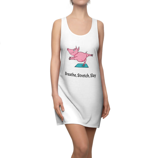 Women's Cut & Sew Racerback Dress (AOP)-Piggy Yoga