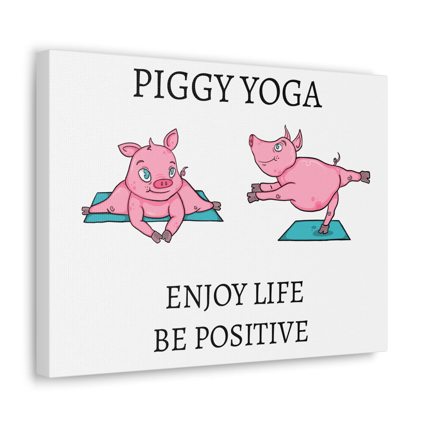 Piggy Yoga Canvas Gallery Wraps- Girls Room