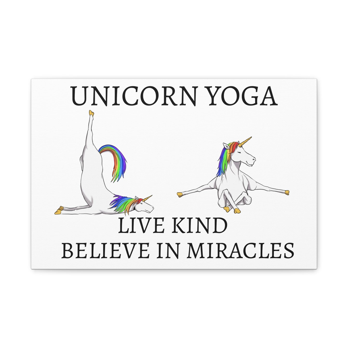 Unicorn Yoga Canvas Gallery Wraps- Girls Room