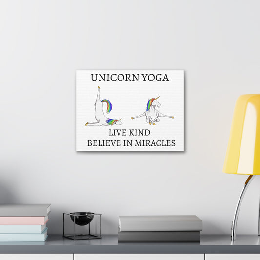 Unicorn Yoga Canvas Gallery Wraps- Girls Room