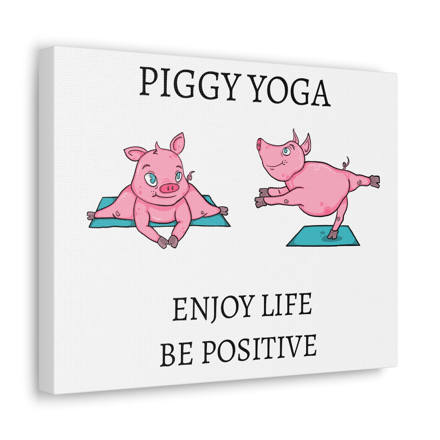 Piggy Yoga Canvas Gallery Wraps- Girls Room