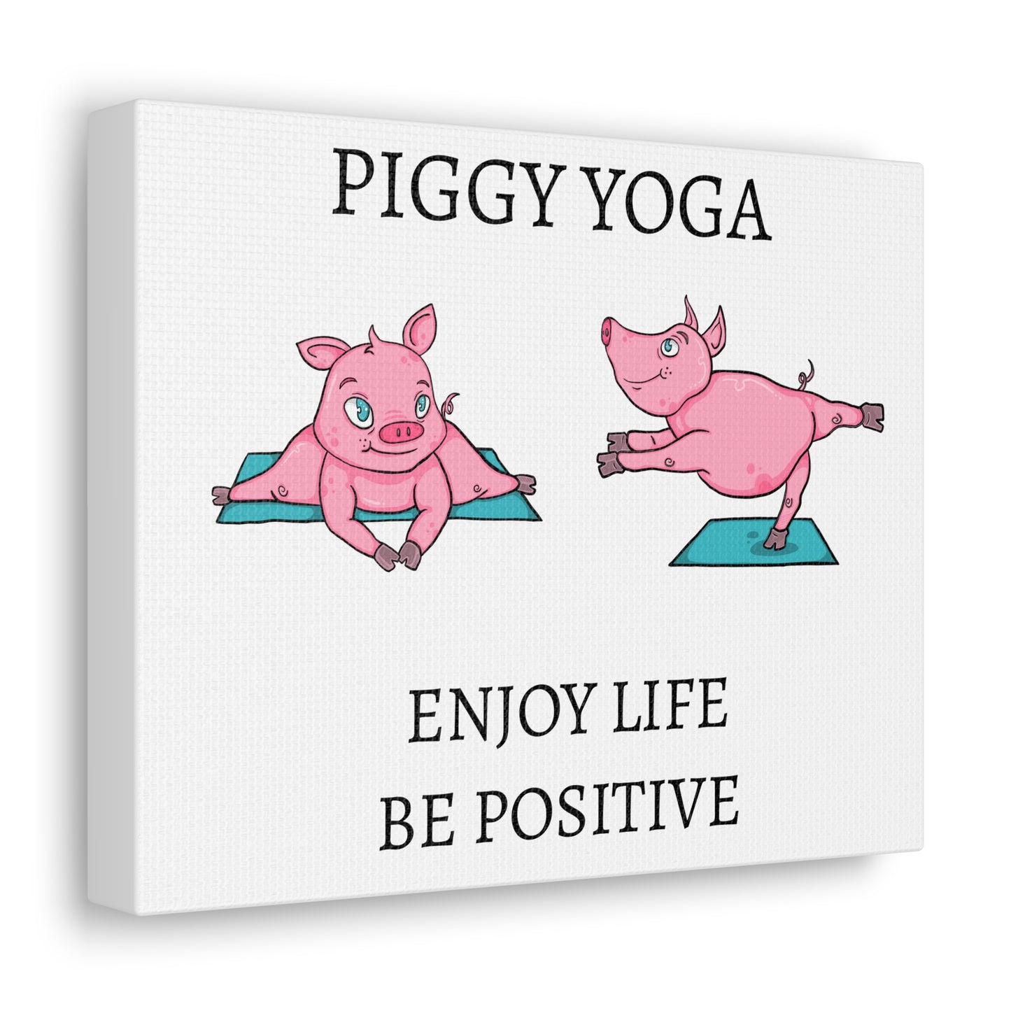 Piggy Yoga Canvas Gallery Wraps- Girls Room