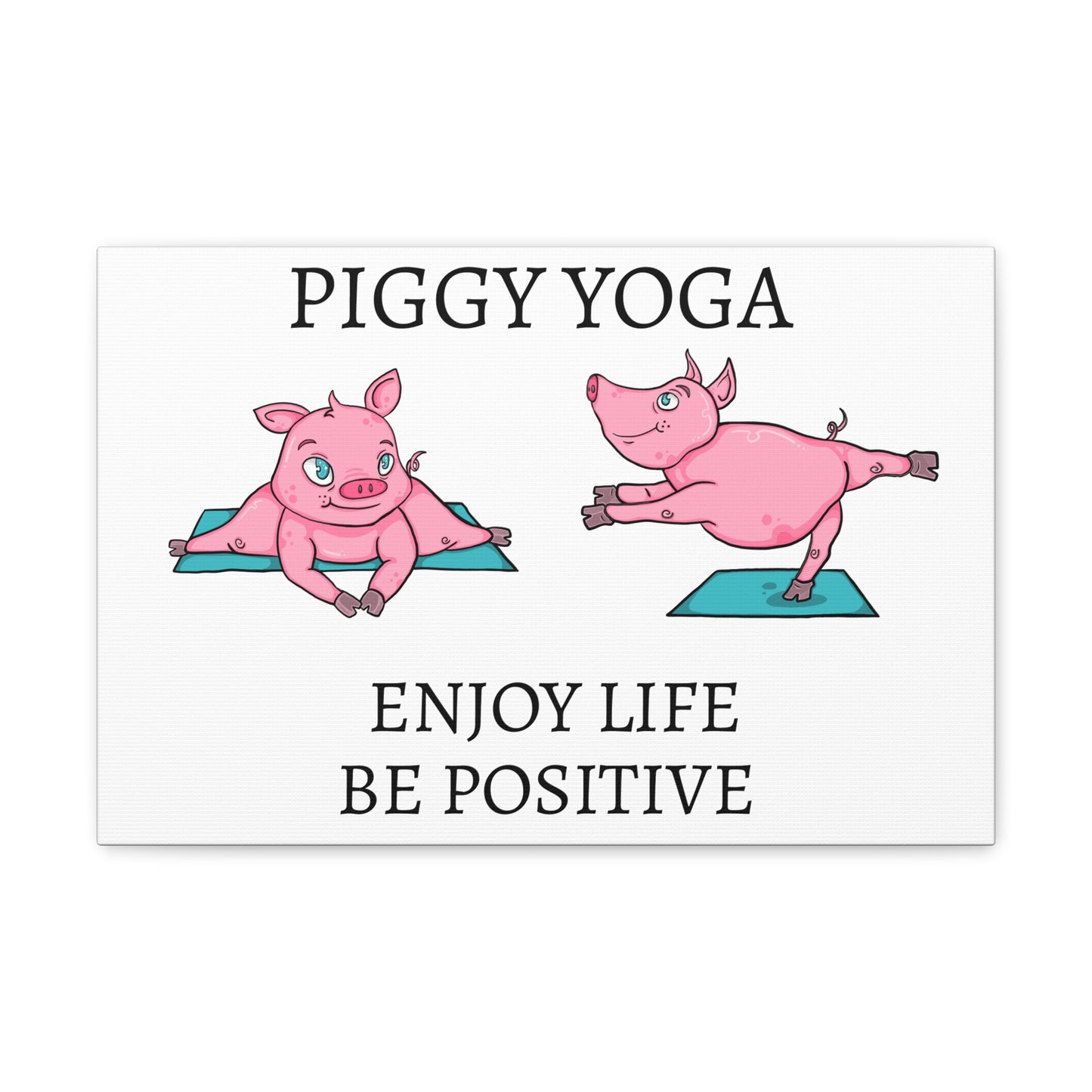 Piggy Yoga Canvas Gallery Wraps- Girls Room