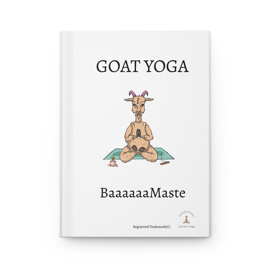 Goat Yoga Hard Cover Journal By Cartoon Yoga-Kids