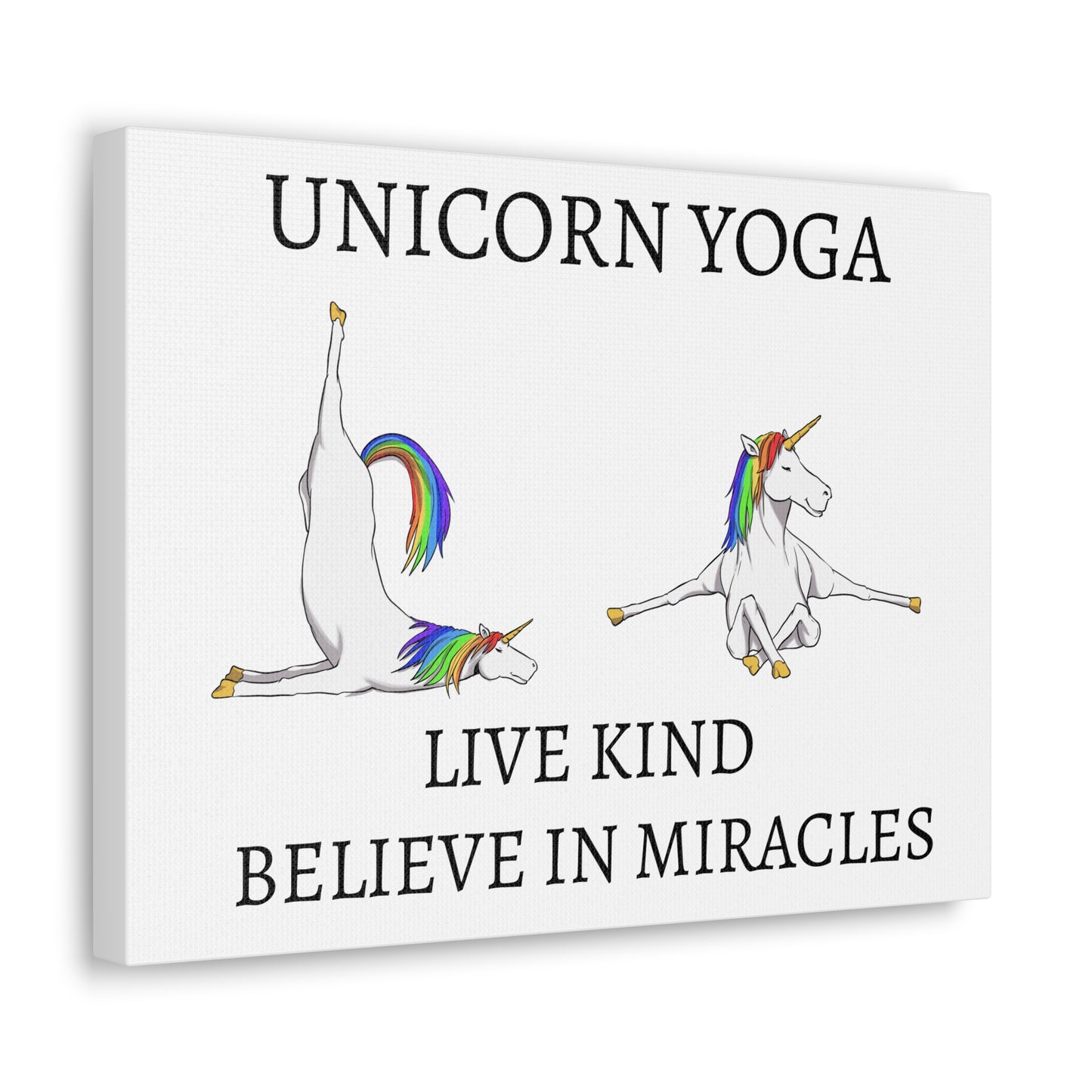 Unicorn Yoga Canvas Gallery Wraps- Girls Room