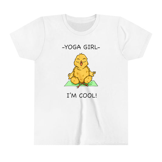 Chick Yoga-Youth Short Sleeve Tee-Cartoon Yoga