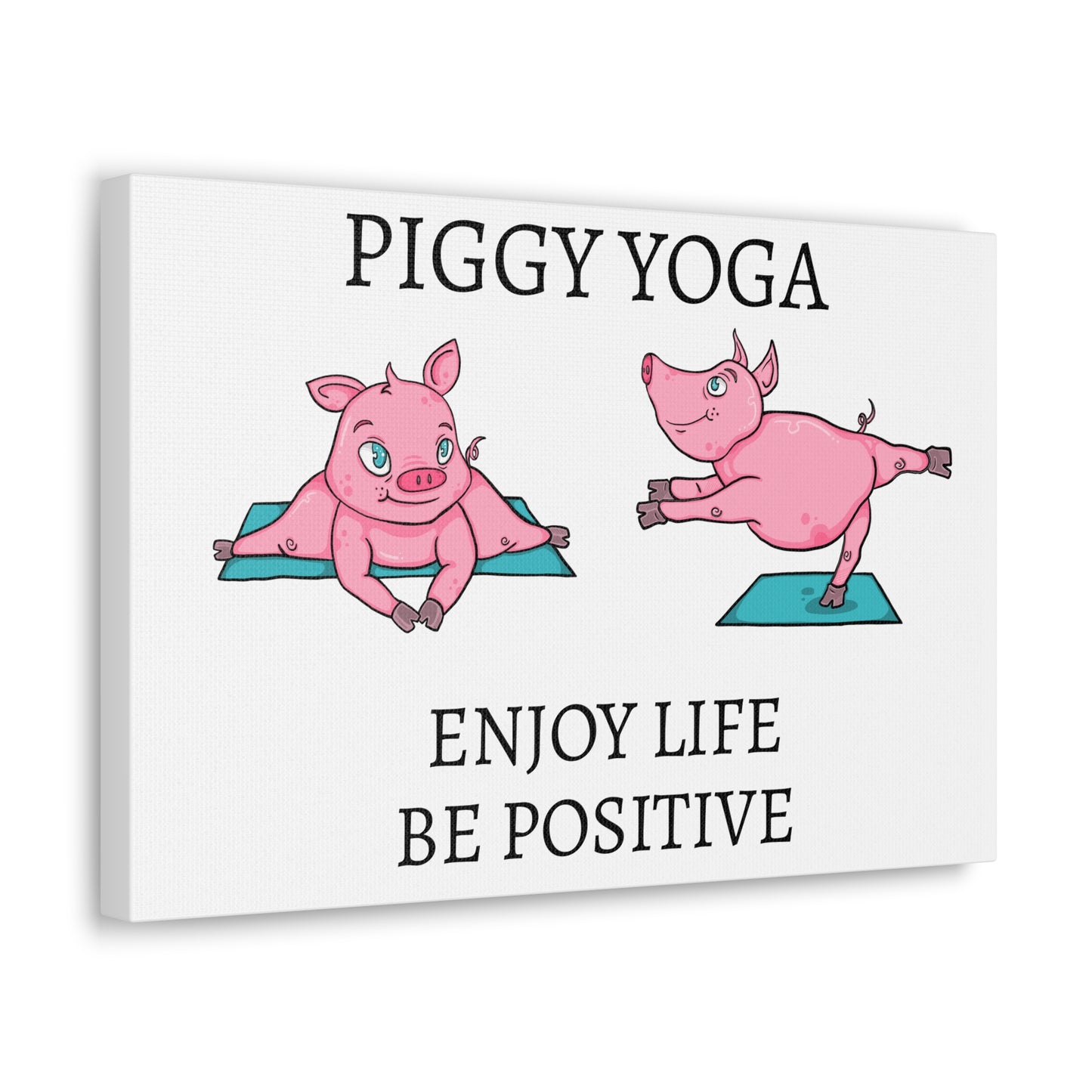 Piggy Yoga Canvas Gallery Wraps- Girls Room