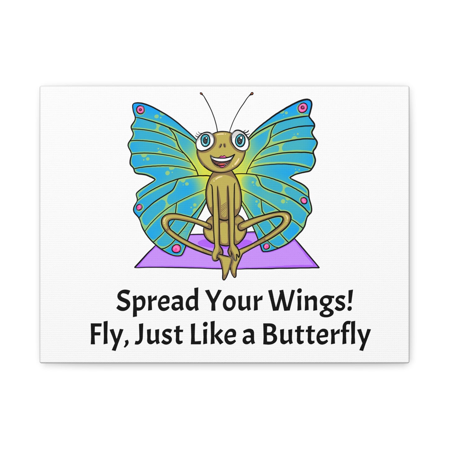 Butterfly Yoga-Canvas Gallery Wraps- Girls Room