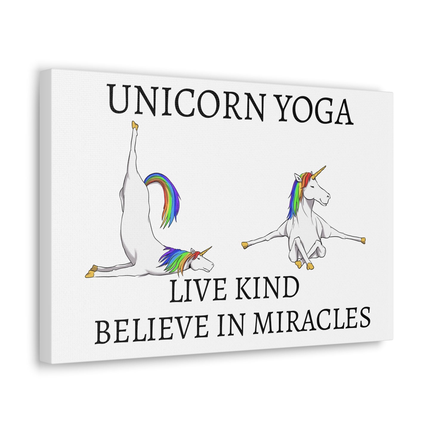 Unicorn Yoga Canvas Gallery Wraps- Girls Room