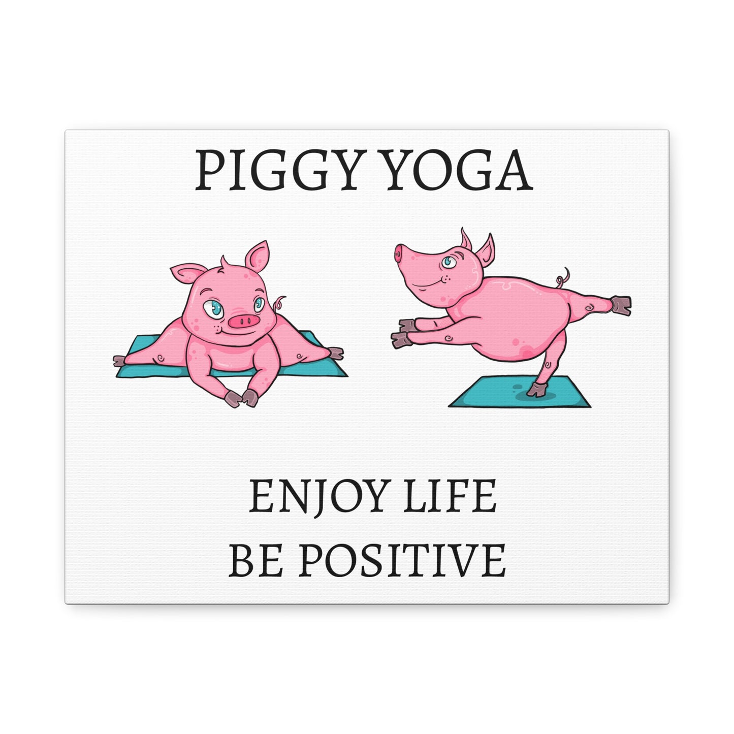 Piggy Yoga Canvas Gallery Wraps- Girls Room