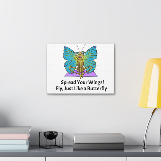 Butterfly Yoga-Canvas Gallery Wraps- Girls Room