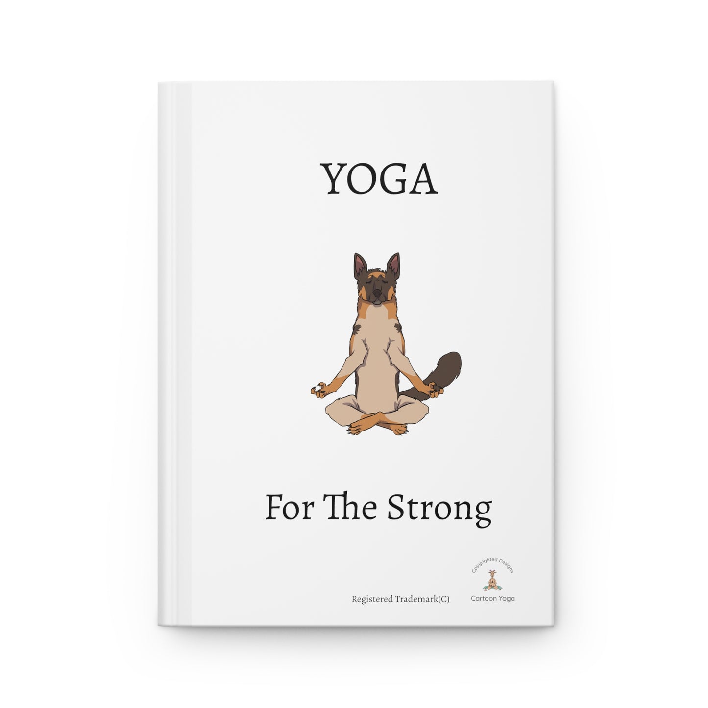 Hardcover Journal Matte-German Shepherd by Cartoon Yoga-Kids