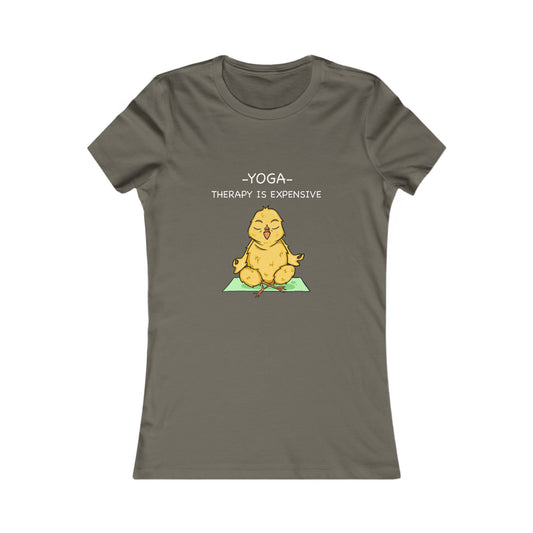 Yoga Chick-Therapy-Women's Favorite Tee-Cartoon Yoga