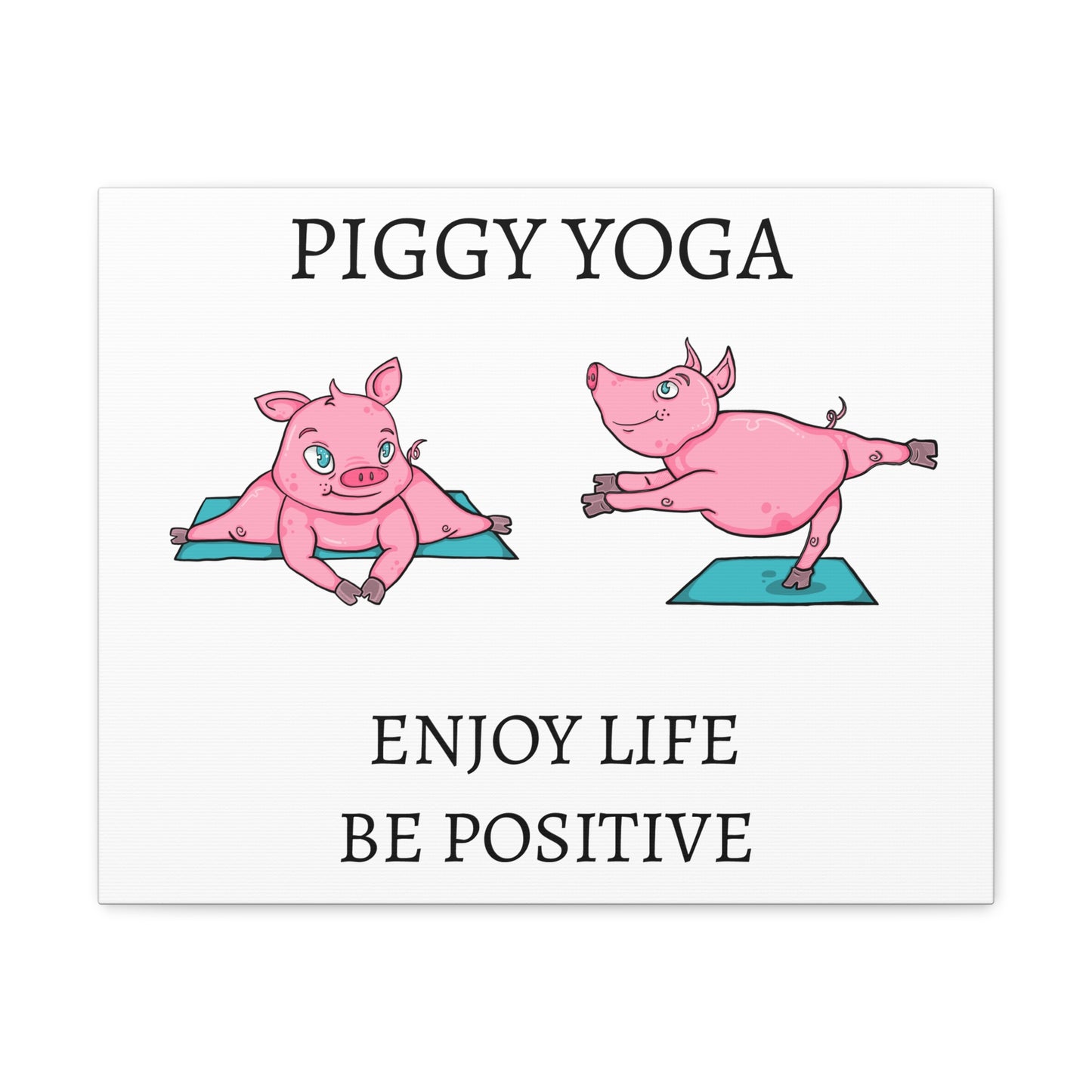 Piggy Yoga Canvas Gallery Wraps- Girls Room