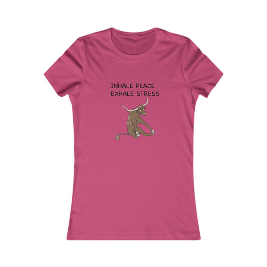 Inhale Peace Yoga-Women's Favorite Tee-Cartoon Yoga