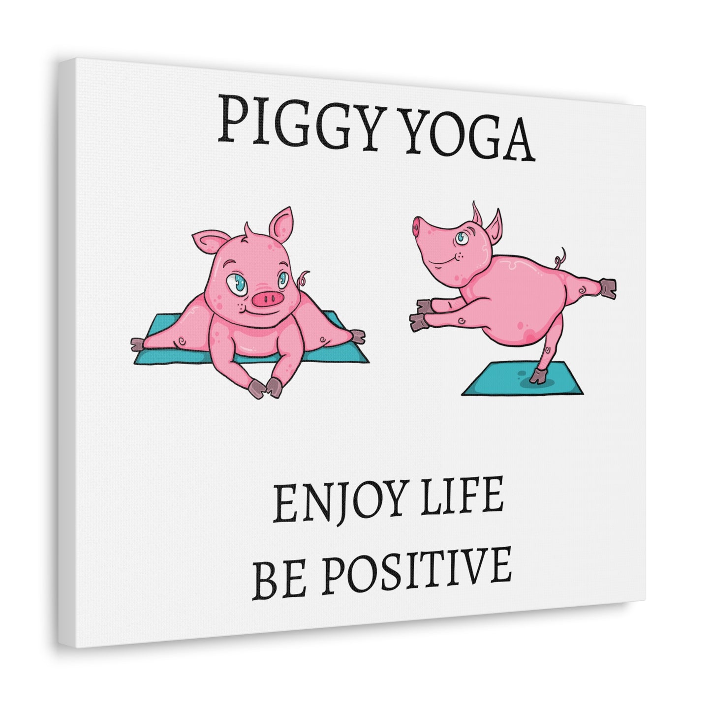 Piggy Yoga Canvas Gallery Wraps- Girls Room