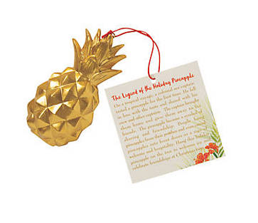 Gold The Legend of Pineapple Ornament For Good Luck